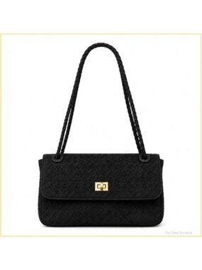Woven Faux Suede Shoulder Bag Large Capacity Hobo Satchel Crossbody Purse